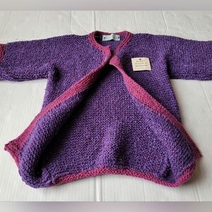 Hand Crafted Purple and Pink Kids Sweater